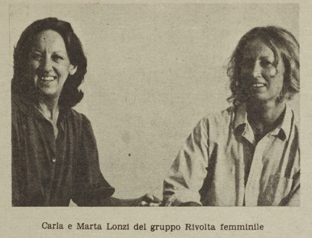 Ritratto di Carla (a sinistra) e Marta Lonzi (a destra).